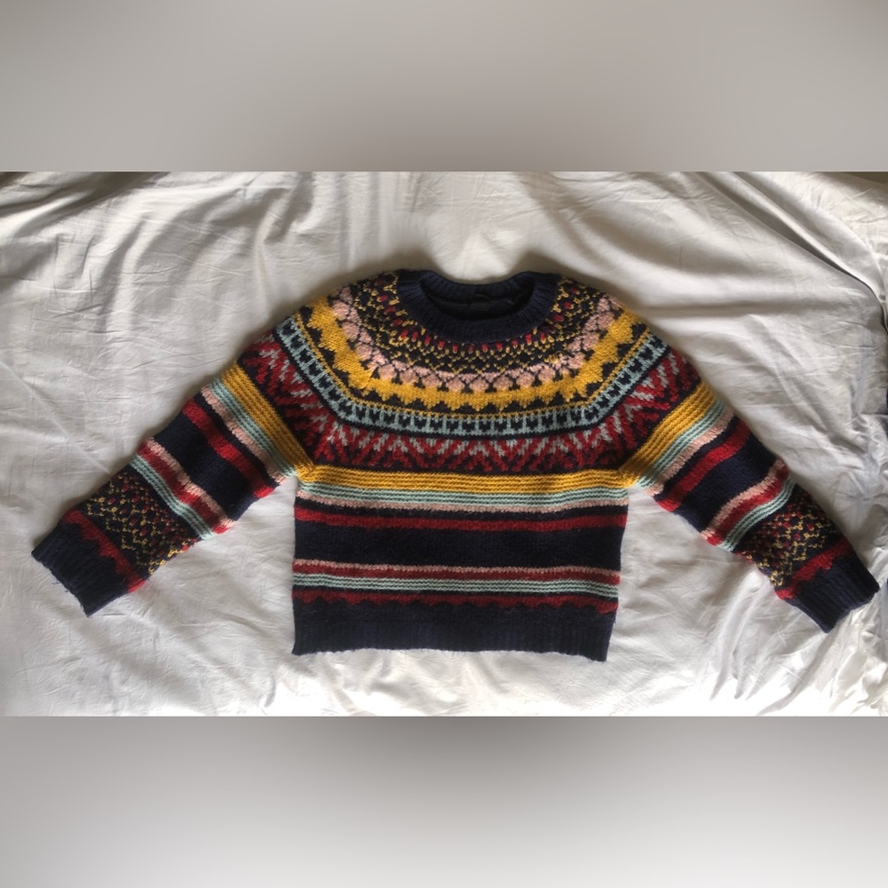Medium Urban Outfitters multi color knit wool sweater